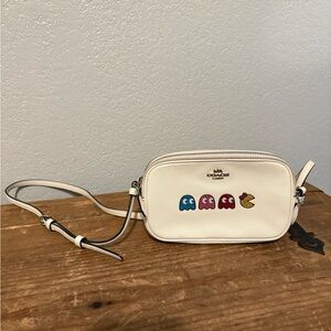 Coach Cream Crossbody Bag with Pac-Man Design